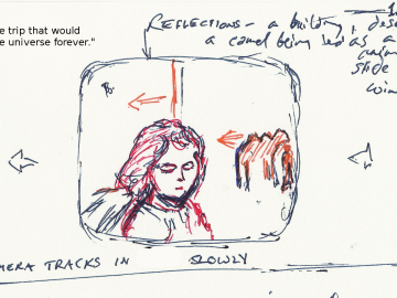 Storyboards / “Sketchy-Matic” Storyboad: Georgiana Looking Out Train Window