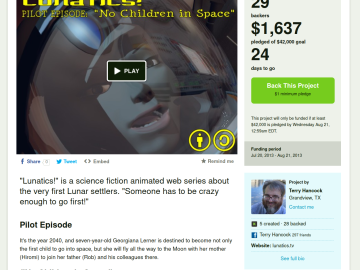 Thanks for a nice first day! Kickstarter 4 Screen Capture