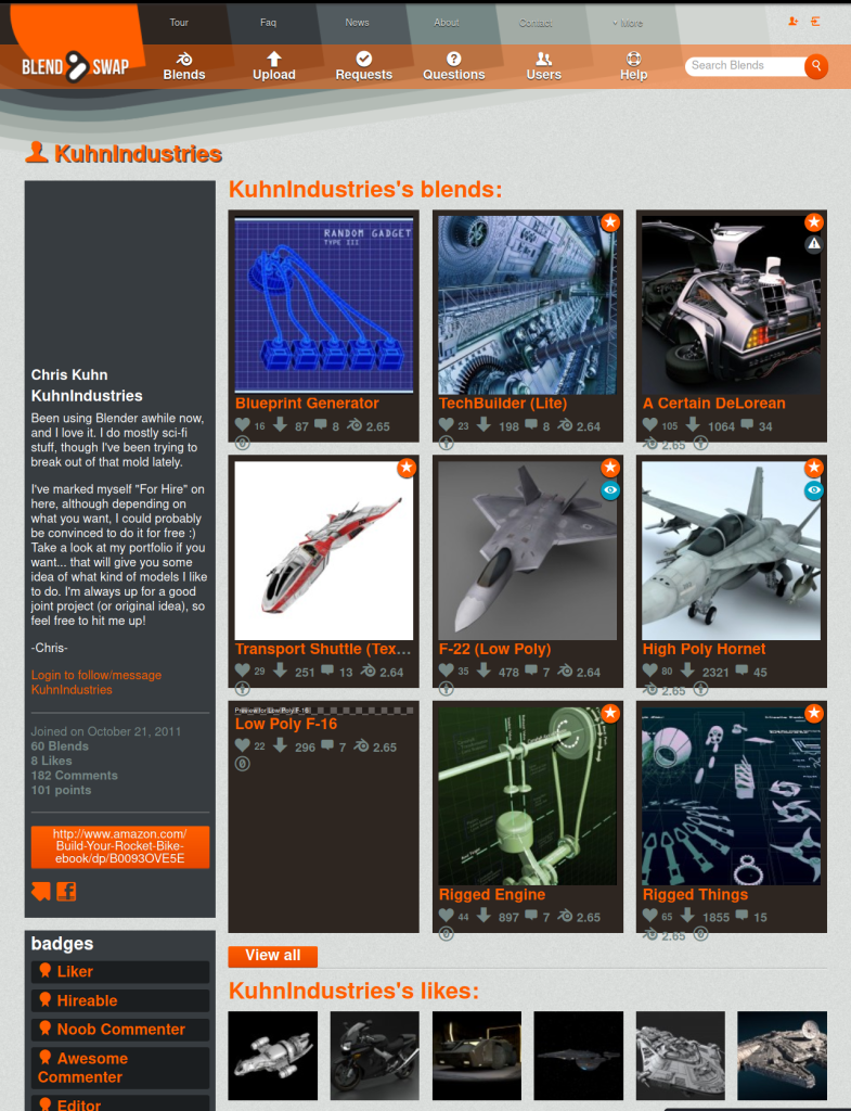 Chris Kuhn on BlendSwap