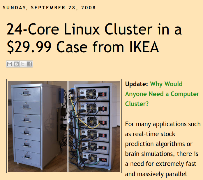 Technical Requirements for Lunatics – Render Cluster Helmer Cluster Build (2008)