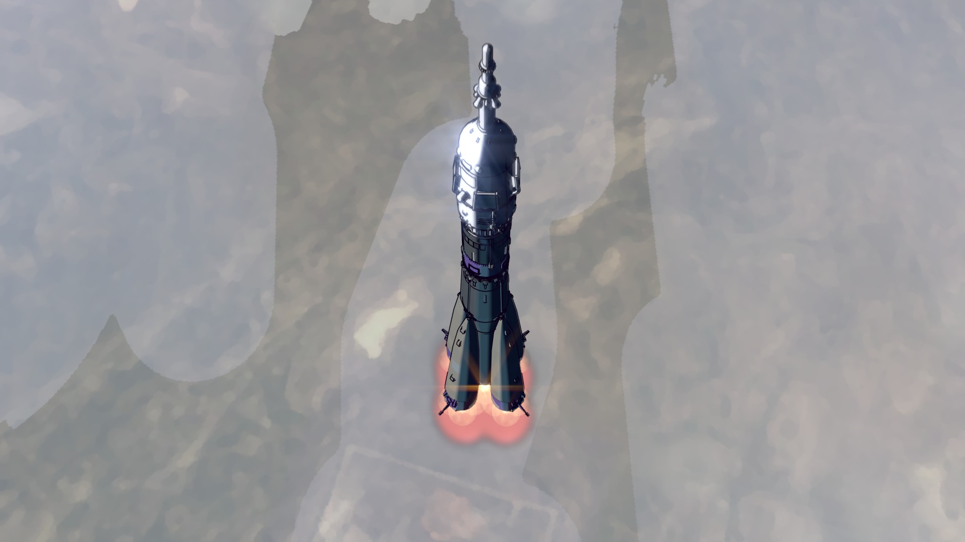 Animation and Visual Style Tests Soyuz Launch Vehicle in Flight