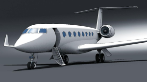 A private jet for the titles shot of Anya Titova