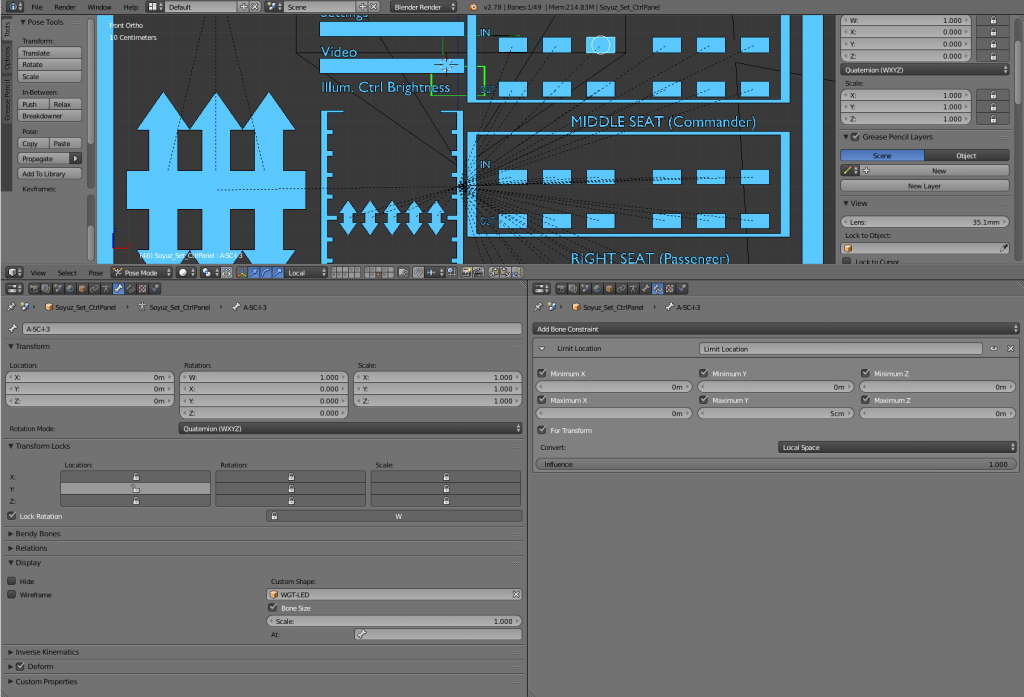 Bone Properties and Constraints (LED Rig)