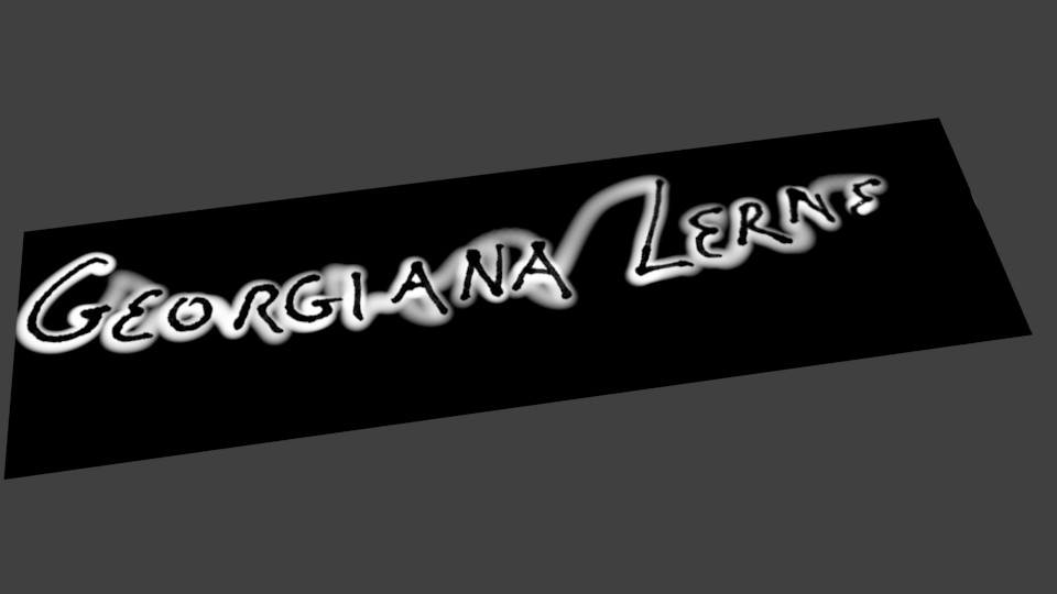 Early Render Test of Signature with Dynamic Paint