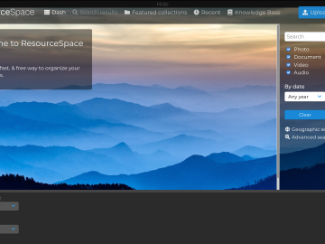 March 2022 Summary Screen capture of installed ResourceSpace web application