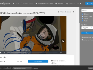 May 2022 Summary Hiromi strapping Georgiana into her seat on Soyuz in a video playing inside ResourceSpace