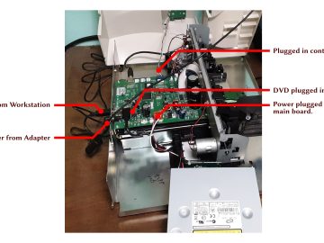 Primera Bravo II – Testing USB Topology Duplicator reconnected electrically, though it is still mechanically taken apart.