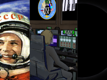 Reflections on Time and Space for April 2024 Yuri Gagarin, Lunatics Animation, Total Eclipse 2024