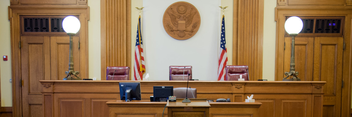 US Courtroom Empty US Courtroom