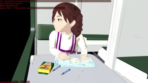 Georgiana Drawing with Crayons on the Train in Kazakhstan Georgiana Drawing on Train