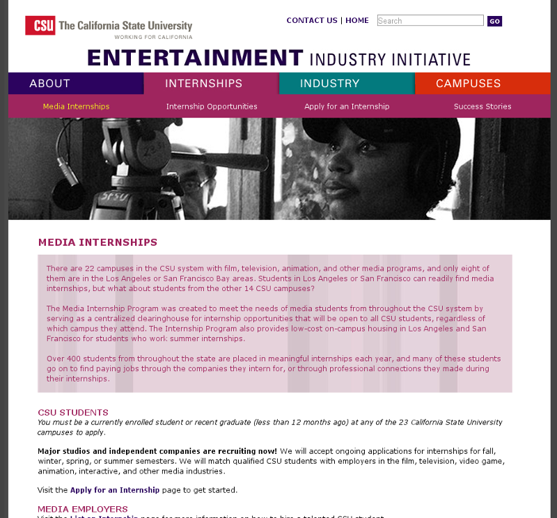 California State University Media Internship Program