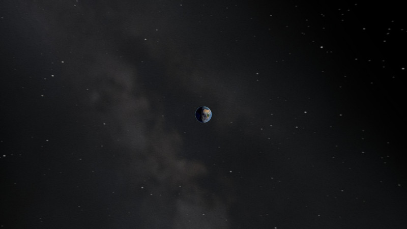 Earth with Galaxy Background