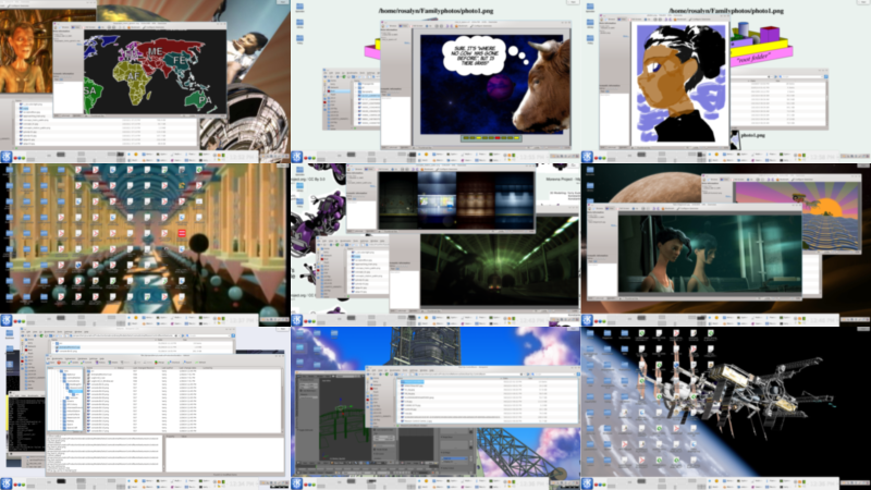 Nine screen captures