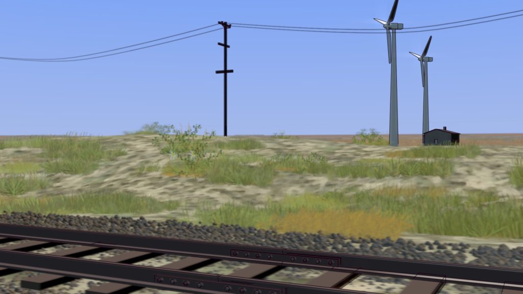 Kazakhstan Railway Exterior set with painted billboard plants