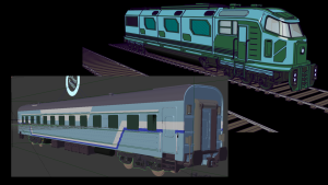 Two modern trains