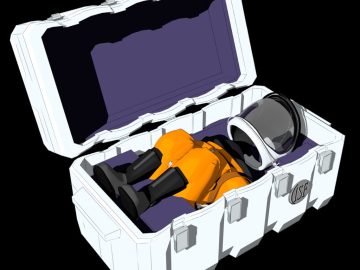 Spacesuit crate prop for S1E01-Prolog.