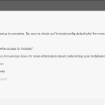 Congratulations page from ResourceSpace installer