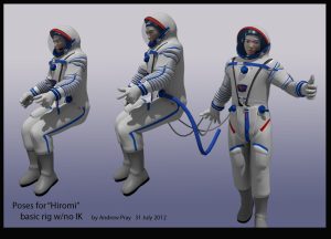 Spacesuited Hiromi (Andrew Pray)