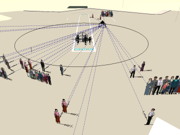 Billboard Extras as seen in the Blender viewport while editing a shot file.