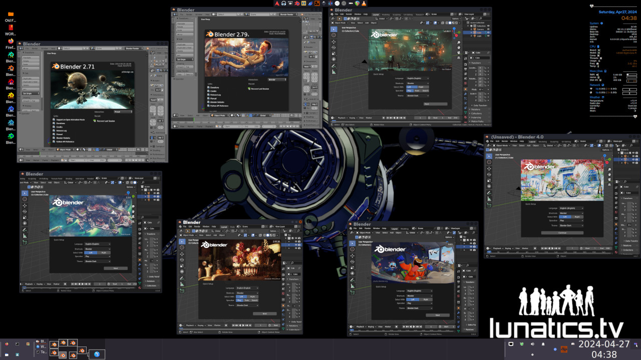 Seven Blenders on AV Linux