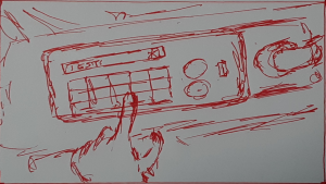 Ink drawing storyboard