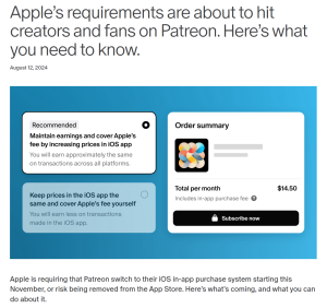 Patreon Announcement Screen Capture