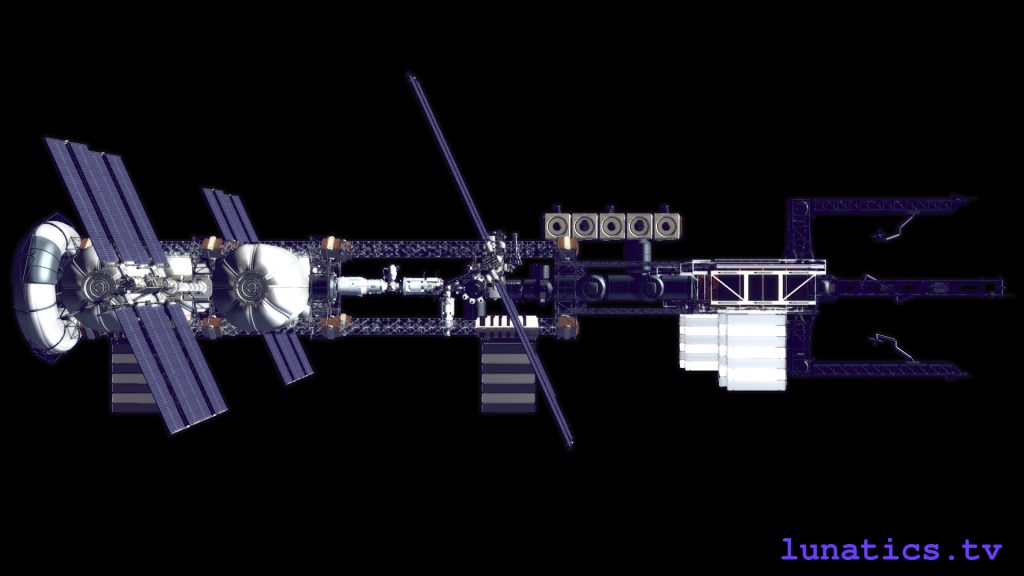 Space Station Alpha 2040 - Side View