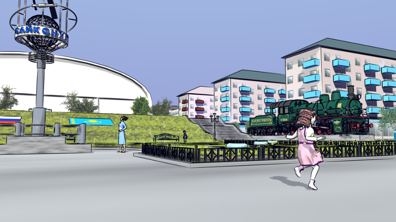 Train Station Exterior set