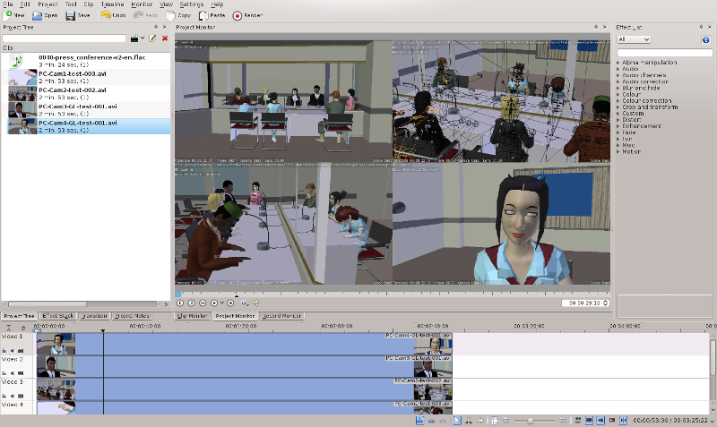 Editing Multicam Footage in Kdenlve
